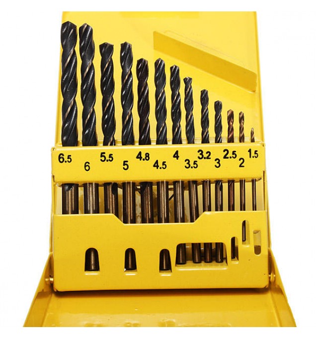 13pcs Straight Shank Twist Drill Bits Set BS532213