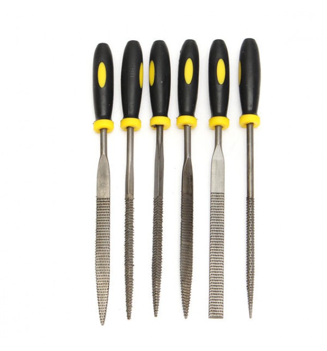 6Pcs Steel File Diamond Needle File Assorted Rasp Repair Tool -L/M/S