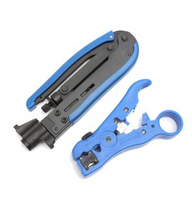 Adjustable RG59 6 11 Compression Coax Coaxial Cable Crimper Stripper F Connector